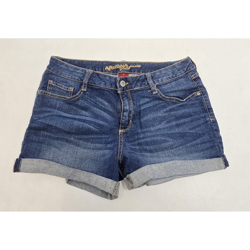 Arizona Jean Co. Denim Shorts Cuffed‎ Hem Dark Wash Casual Size 11